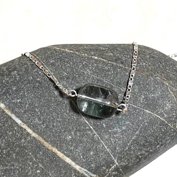 2/$20, Rustic Natural Phantom Quartz Necklace, Genuine Gemstone Bar Pendant - Picture 8 of 14
